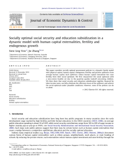 Socially optimal social security and education subsidization in a