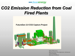 CO2 Emission Reduction from Coal Fired Plants