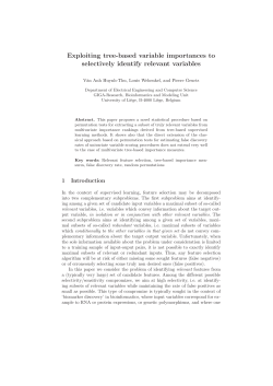 Exploiting tree-based variable importances to selectively identify