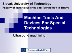 Processing by ultrasonic