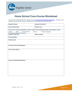 Core-Course Worksheet - FS