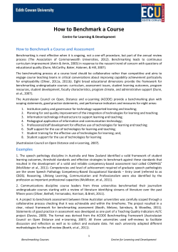 How to benchmark a course