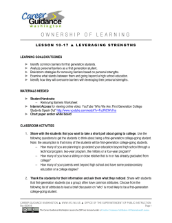 Leveraging Strengths - Office of Superintendent of Public Instruction