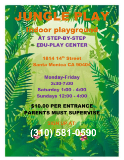 (310) 581-0590 Jungle Play INDOOR PLAYGROUND AT Step