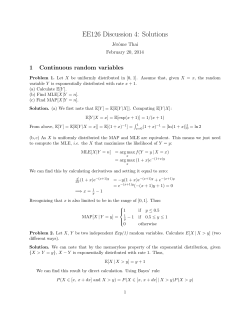 EE126 Discussion 4: Solutions - People @ EECS at UC Berkeley