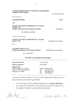 in the supreme court of victoria at melbourne common law division