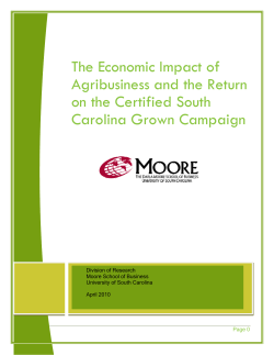 The Economic Impact of Agribusiness and the Return on the