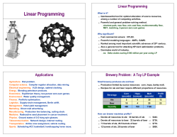 Linear Programming