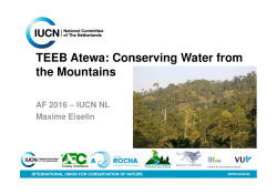 TEEB Atewa: Conserving Water from the Mountains