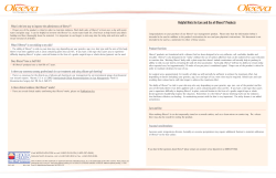 Helpful Hints for Care and Use of Oleeva