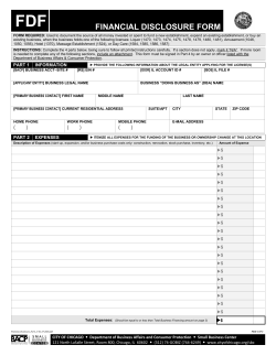 CoC-BACP-SBC Financial Disclosure Form