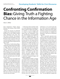 Confronting Confirmation Bias: Giving Truth a Fighting Chance in