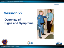 Session 22: Overview of Signs and Symptoms