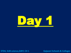 STD4, SUB science,DAY1. - Gajwani International School