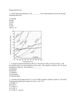 Spring Final Review 1. ) Of the following substances, only ______