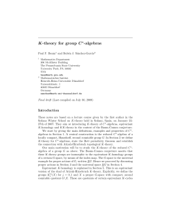 K-theory for group C -algebras
