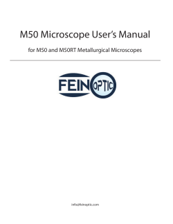 Fein Optic M50 and M50RT Metallurgical