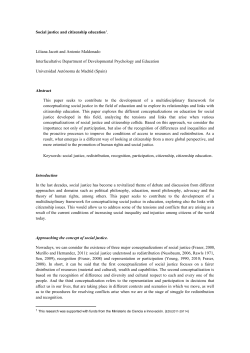 (2012). Schools for social justice and citizenship. Paper presented at