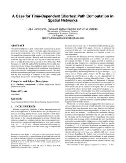 A Case for Time-Dependent Shortest Path Computation in