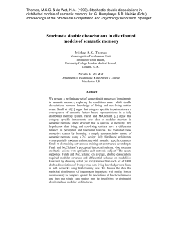 Distributed representations and the bilingual lexicon