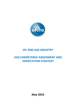 Oil and Gas Industry SVQ Competence Assessment