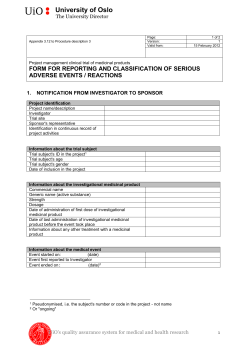 3.12. Form for reporting and classification of serious adverse