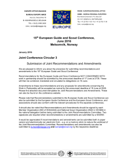 13th European Guide and Scout Conference, 2007