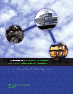 June 2007 - Technologies to Reduce or Capture and Store Carbon