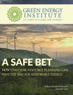A Safe Bet: How Least-Risk Resource Planning Can Pave the Way