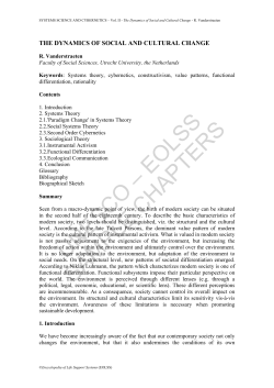 The Dynamics of Social and Cultural Change