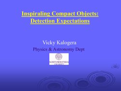 Inspiral Binaries as Gravitational Wave Sources