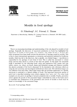 Moulds in food spoilage