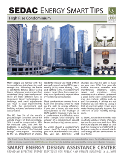 SEDAC Energy Smart Tips for Condominiums
