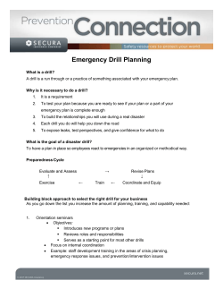 General Information for Emergency Drill Planning