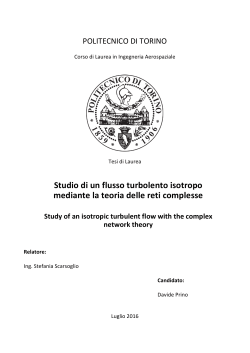Studio di un flusso turbolento isotropo mediante la teoria delle reti