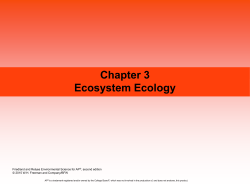Chapter 3 Ecosystem Ecology