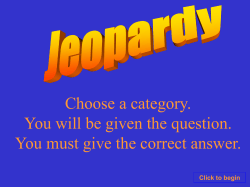 Jeopardy template