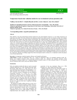 Temperature-based solar radiation models for use in simulated