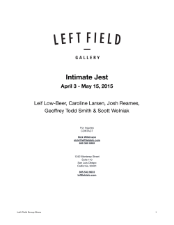 ONLINE Left Field INTIMATE JEST availability copy