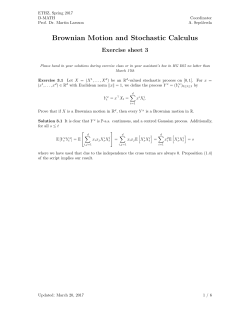 Brownian Motion and Stochastic Calculus
