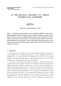 on the practical efficiency of various maximum flow algorithms