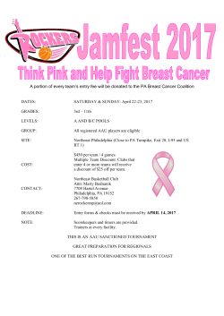 A portion of every team`s entry fee will be donated to the PA Breast