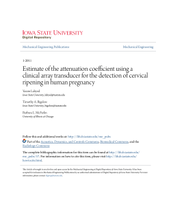 Estimate of the attenuation coefficient using a clinical array