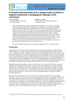 A blended learning model and a design model