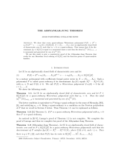 THE ABHYANKAR-JUNG THEOREM 1. Introduction Let K be an