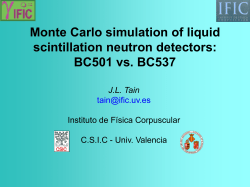 Neutron interaction time t=5ns: C6D6: 98.3% BC501