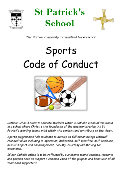 St. Patrick`s Sports Code of Conduct 2015