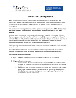 Internal DNS Configuration