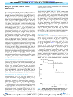 Biological agents for giant cell arteritis: treat to target