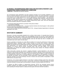 ULTRASEAL&reg; Waterproofing Directives for Shotcrete